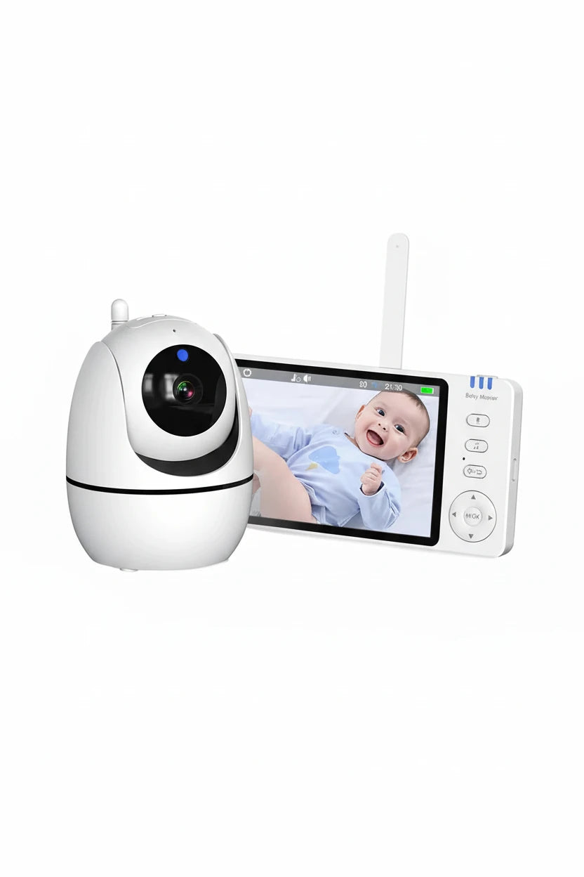 5 Inch Video Baby Monitor With Camera PTZ Zoom Babyphone Cam Security Protection Surveillance Cameras Temperature Sensor Lullaby